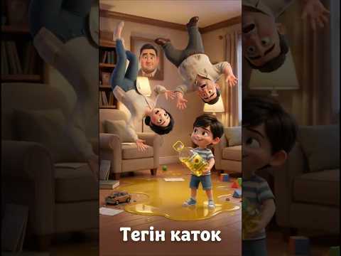 ҮЙДІ КАТОК ҚЫЛДЫ! ⛸️😱 5 литр май төгіп тастады... 13+ #Саркош #Каток #Май #Прикол #Отбасы #Лайфхак