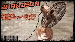 BRANDSON Retro Standventilator (copper) - Unboxing, Aufbau, Nutzung