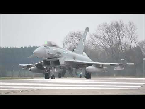 Typhoon action on a freezing day at RAF Coningsby, 3rd February 2026.