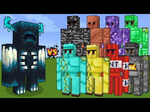 Warden vs All Golems - Warden vs Extra Golems