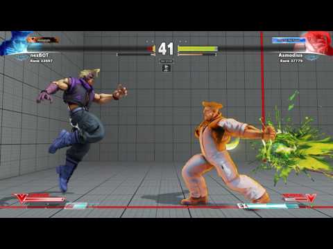 Street Fighter V: Asmodius (Nash) vs nexBot (Guile) | Online Ranked Match