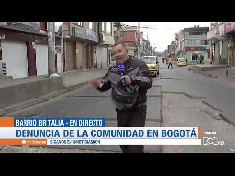 Comunidad denuncia el pesimo estado en las vías del barrio Britalia en Bogotá