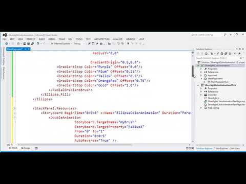 Creating a silverlight application in visual studio