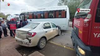 Önce Yavaşlayan Araca Ardından Karşı Yönden Gelen Otomobile Çarptı 1 Yaralı