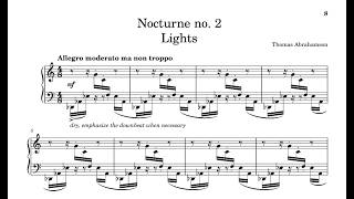Music video thumbnail preview for Abrahamson – Nocturne No. 2, Op. 3 “Lights” | 2026 Studio Recording by Octurn