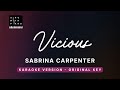 Vicious - Sabrina Carpenter (Original Key Karaoke) - Piano Instrumental Cover with Lyrics, Tutorial