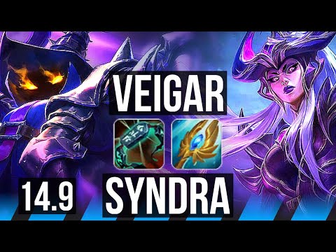 VEIGAR vs SYNDRA (MID) | 72% winrate, 10/2/8 | NA Diamond | 14.9