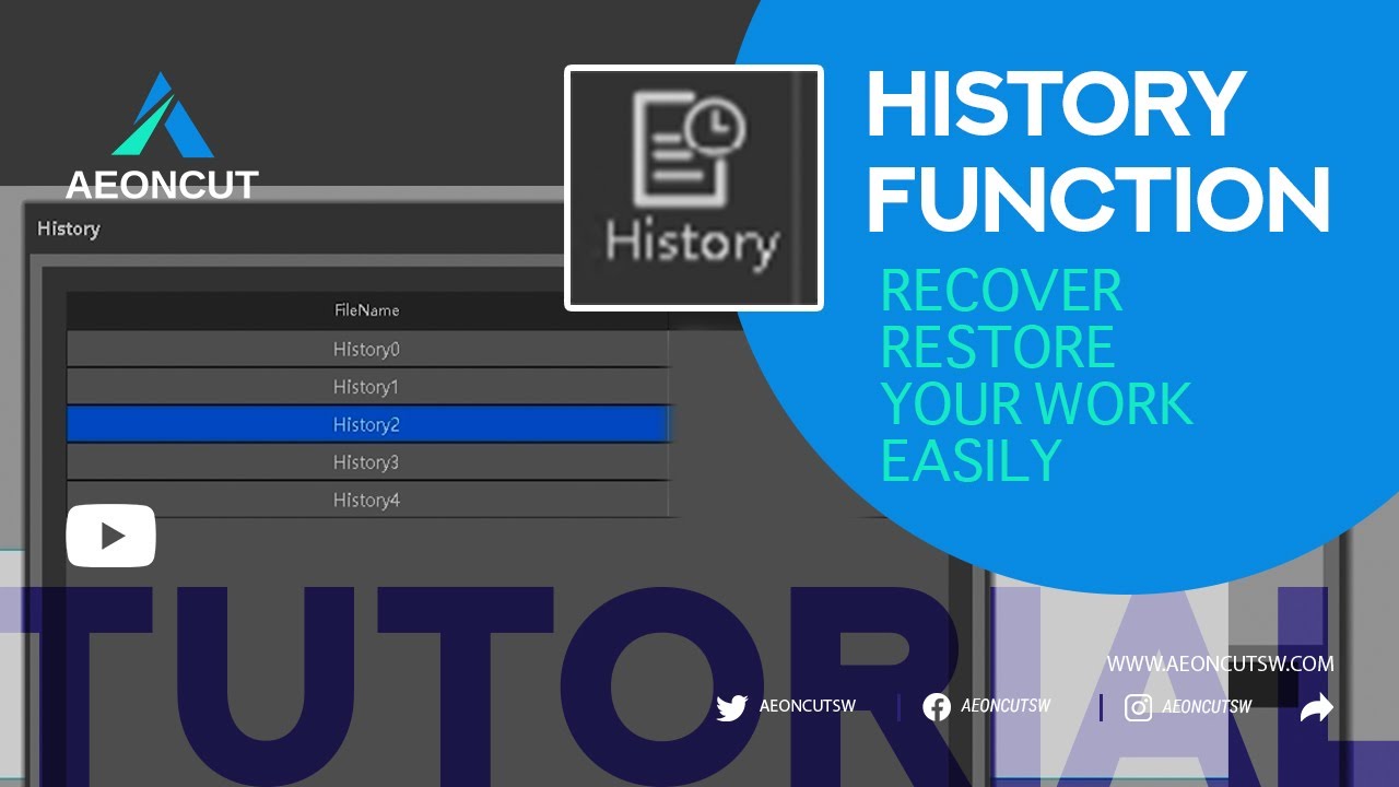 21-How to Use the History Function in AEONCUT – Recover & Restore Your Work Easily