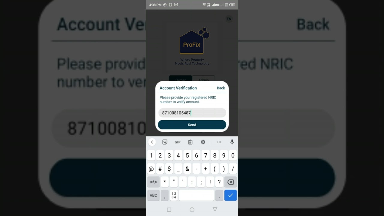ProFix 1 - User Login