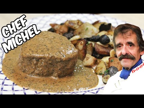 filet de boeuf sauce périgourdine avec pommes de terre sarladaises