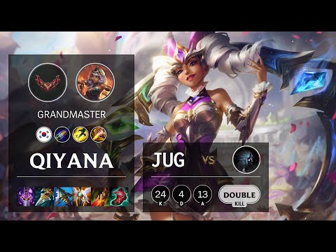 Qiyana Jungle vs Kindred - KR Grandmaster Patch 12.2