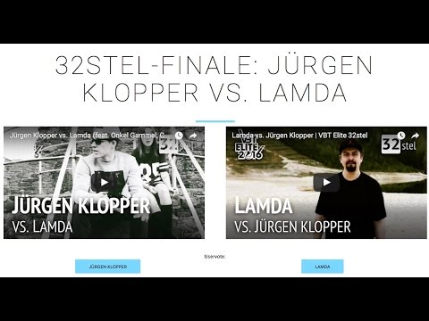 Let's Watch VBT Elite: 32tel Jürgen Klopper vs. Lamda