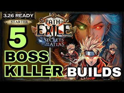 [PoE 3.26] 5 BOSS KILLER BUILDS FOR PATH OF EXILE SECRETS OF THE ATLAS - POE BUILDS