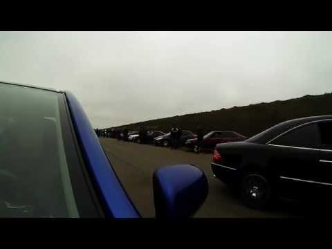 EVO X MHI TF06-18K vs Mercedes CL55 AMG V8 Compressor 580hp [Roll On]