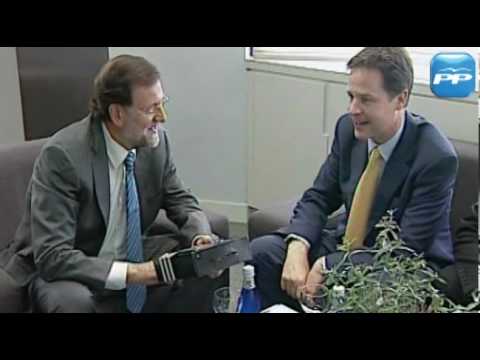 Mariano Rajoy recibe a Nick Clegg