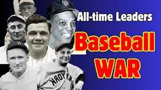 Baseball WAR All-time leaders in every position.