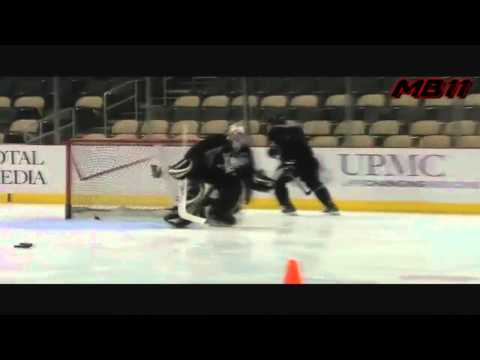 Sidney Crosby's Nice Goal During Practice - 03/26/2011