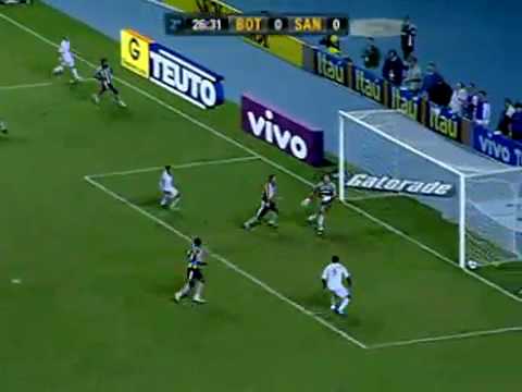 Melhores momentos: Botafogo 2 x 0 Santos pela 6ª rodada do Brasileirão 2009