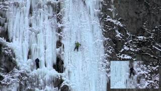 preview picture of video 'Ice Park Pandae. Climbingheight 100m Jan. 06. 2013'