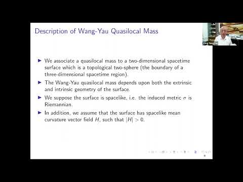 Quasi local quantities and angular momentum in general relativity - Shing-Tung Yau