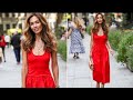 Myleene Klass Goes Braless In Eye Catching Red Dress As She Leaves Smooth Radio