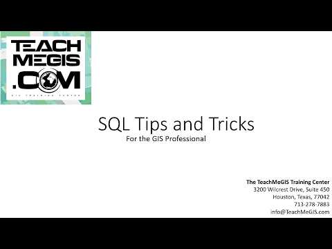 Video preview: Intro to SQL for the GIS Professional
