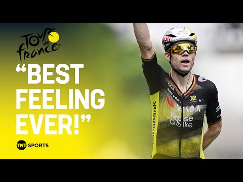 Wout Van Aert EXHILARATED by his ‘special’ victory in the final stage of the Tour de France 🥳