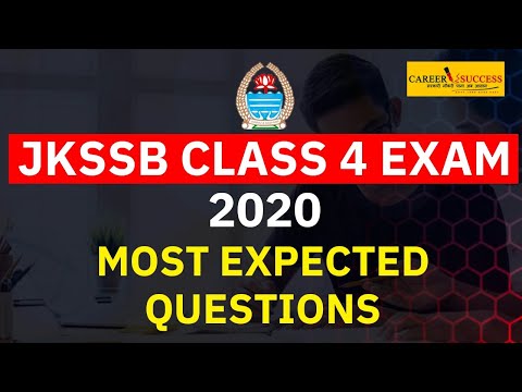 JKSSB Class iv Question Paper | Most Expected Questions | JKSSB | @Career Success