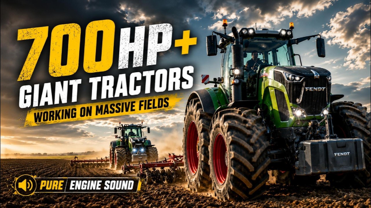 🔥 700HP+ Giant Tractors Working on Massive Fields – Pure Engine Sound