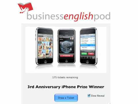 iPhone当選 - ビジネス英語ポッド3周年記念 (iPhone Winner - Business English Pod 3rd Anniversary)