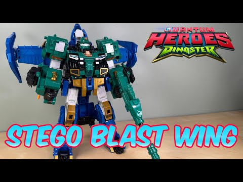 Robots that fuse Dinosaurs and Planes. THEN COMBINE! | Dinoster Quantum Heroes Stego Blast Wing