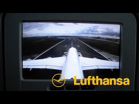 Lufthansa A380 takeoff at Frankfurt (FRA)
