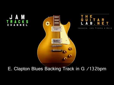 Eric Clapton Style / Blues Shuffle Backing Track  in G