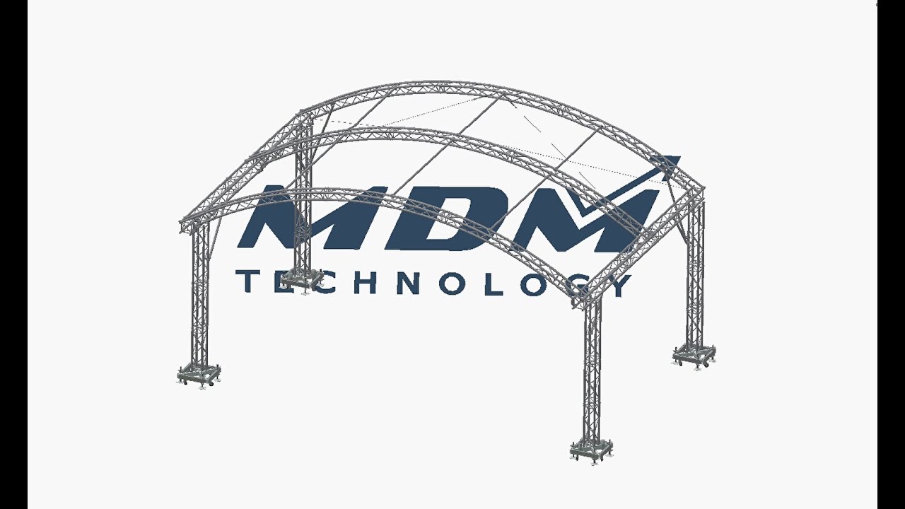 Видео сборки Арочной тентовой конструкции размером 8x6x5 производства МДМ-Технология (МДМТ)