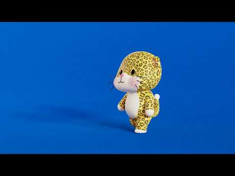 Leopard Character Cartoon Chibi Kawaii Rigged Animated low-poly 3d model