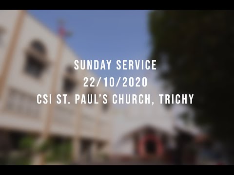 Sunday Service | 29/11/2020 | CSI St. Paul's Church, Trichy