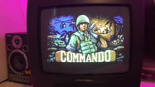 GRUNDIG 14" CRT TV with Commodore 64 test / Gameplay
