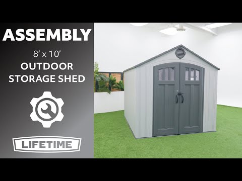 Lifetime 8' x 10' Outdoor Storage Shed (Models 60295, 60325, 60332, 60356, 60408, 60425, 60531) - Assembly Instructions