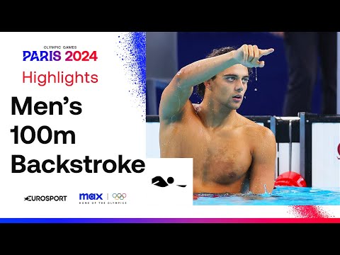 THRILLER! 🔥 | Men's Swimming 100m Backstroke Highlights | #Paris2024 #Olympics