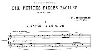 10 Petites Pièces Faciles Op.41bis No.1 or Op.61c By Charles Koechlin (with Score)