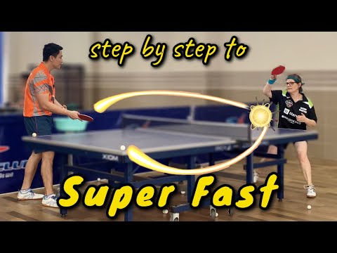 How to make Forehand Topspin Against Backspin with short pips super fast speed