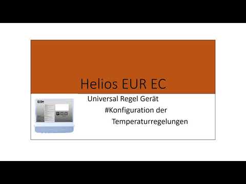 Helios EUR EC #Konfiguration Temperaturregelungen