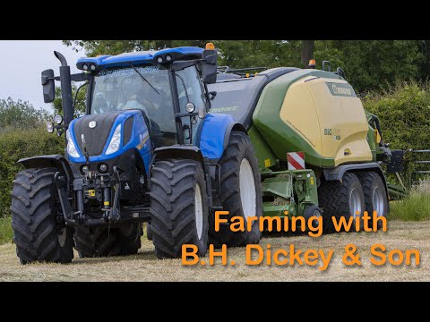 Square & Round Baling Silage - Farming with BH Dickey & Son Ballymena 2023 (4K)