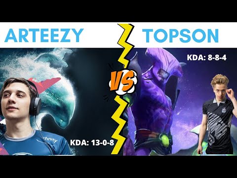 EG Arteezy VS Topson - 9kmmr - Dota 2 Pro Replay (Player Perspective)