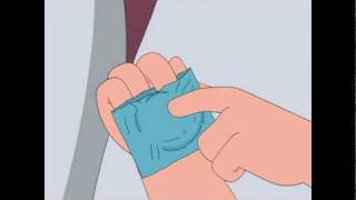 Family Guy- Quagmire turns into a condom