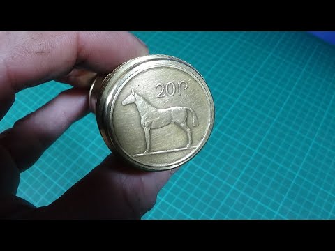 Finishing A Brass Screw-Cap Container Using Plumbing Fittings On The Lathe