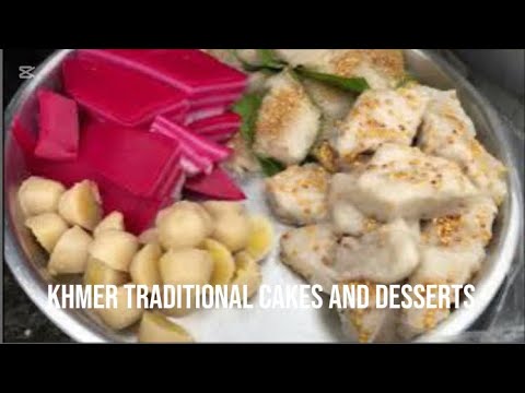 Most popular Cambodian Traditional Cakes and Snacks | Sweets and Desserts with grilled bean