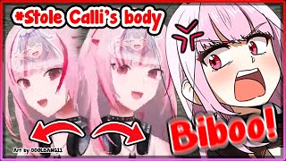[ENG SUB/Hololive] Biboo trying to do her infamous swaying move but she use Calli's body instead