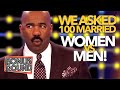 FAMILY FEUD We Asked 100 Married Women VS Men With Steve Harvey
