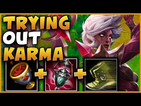 RANK 1 PYKE TRIES OUT KARMA!?! LETS SEE HOW THIS GOES!!! KARMA VS LUX! PATCH 9.12